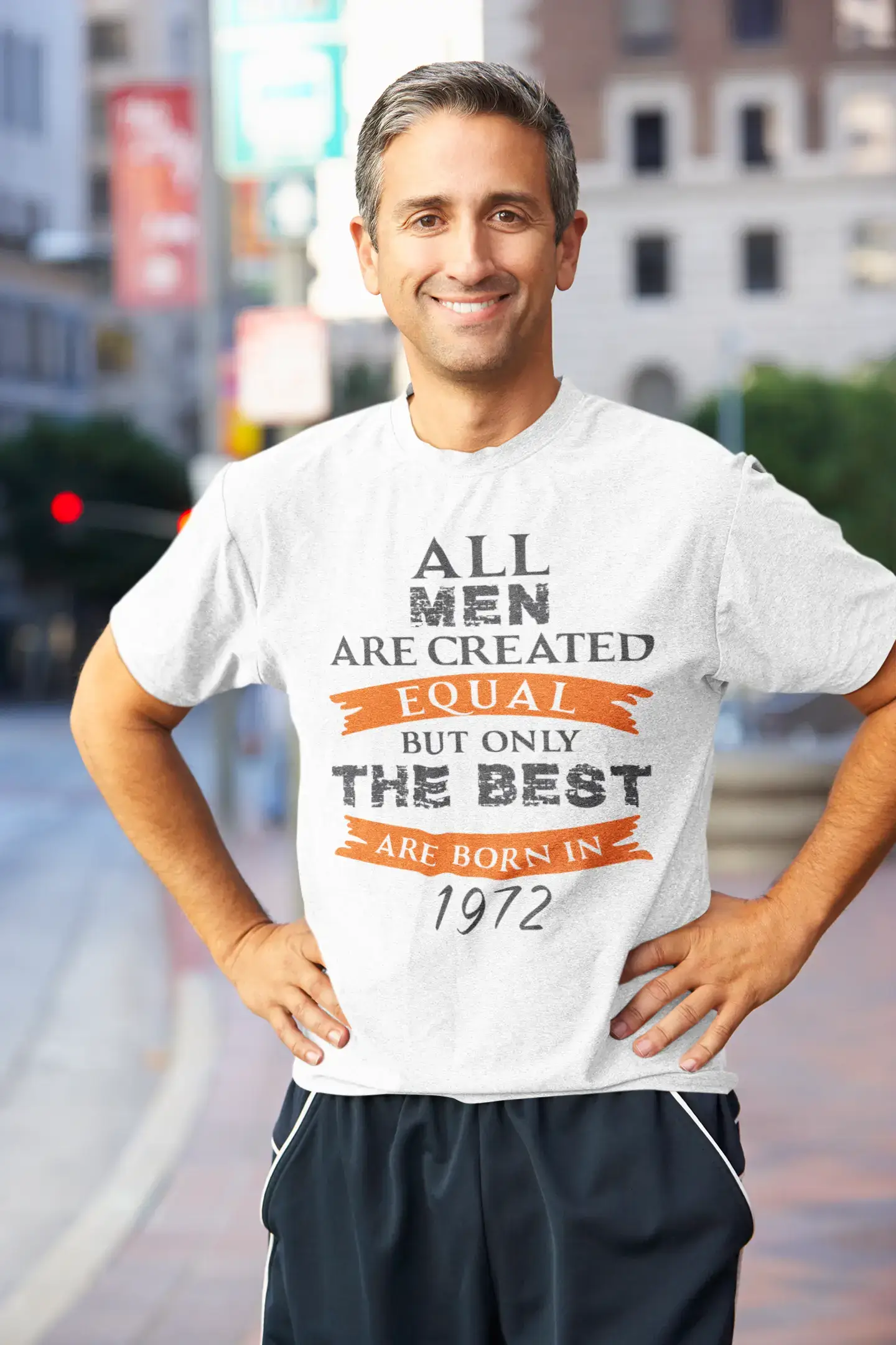 men’s v-neck short sleeve t-shirts -1972, Only the Best are Born in 1972 Men's T-shirt White Birthday Gift 00510