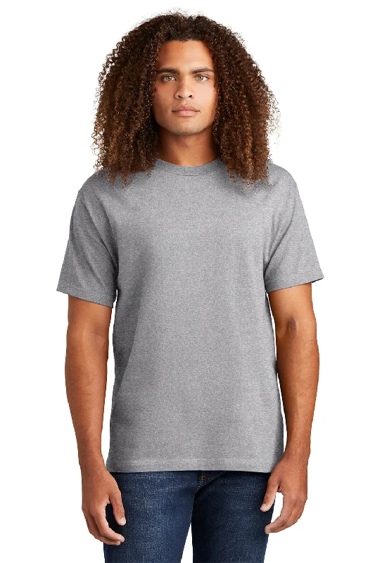 slim fit men’s short sleeve shirts -American Apparel Mens Short Sleeve Crewneck T-Shirt - Heather Grey