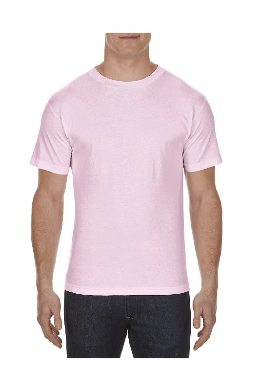 stylish short sleeve shirts for men -American Apparel Mens Short Sleeve Crewneck T-Shirt - Pink