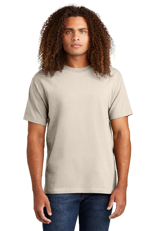 short sleeve graphic t-shirts for men -American Apparel Mens Short Sleeve Crewneck T-Shirt - Cream