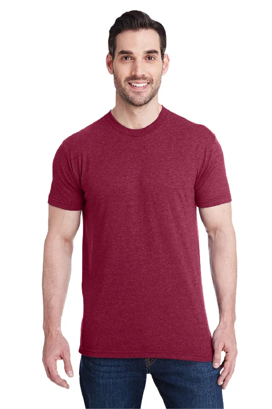 short sleeve t-shirts for summer travel -Bayside Mens USA Made Short Sleeve Crewneck T-Shirt - Burgundy