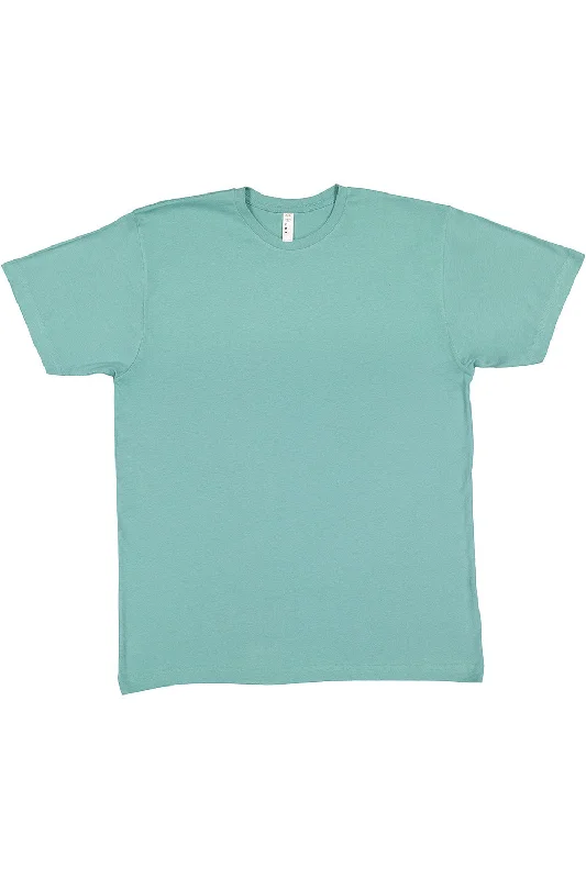 stylish short sleeve shirts with unique designs -LAT Mens Fine Jersey Short Sleeve Crewneck T-Shirt - Saltwater Green