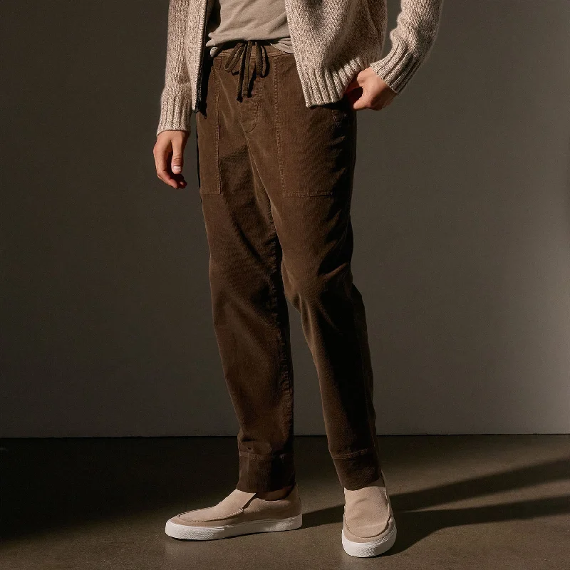 Men's pants with open weave-Corduroy Utility Pant - Umber Pigment