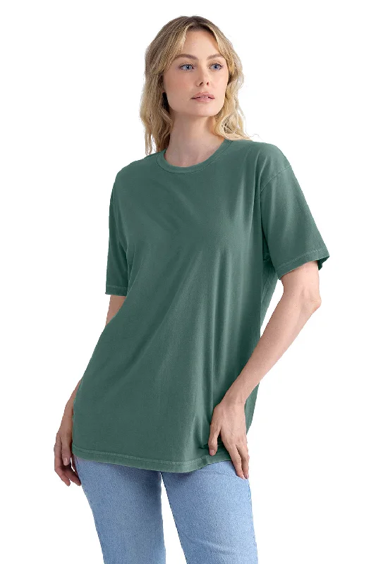 men’s breathable summer short sleeve shirts -Next Level Mens Soft Wash Short Sleeve Crewneck T-Shirt - Royal Pine Green