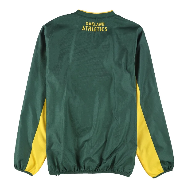 Men's mid-length jackets-G-III Sports Mens Oakland A's Jacket, Green, Large