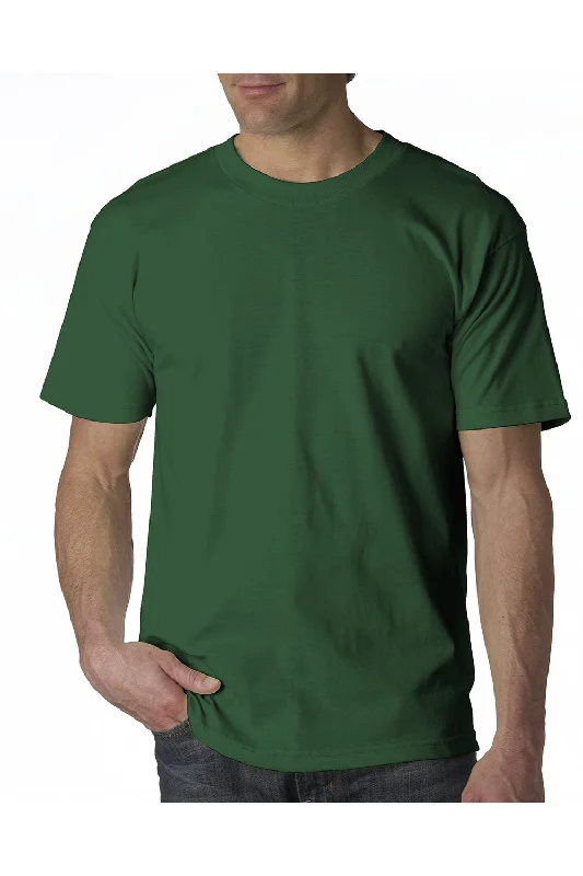 stylish short sleeve shirts with unique designs -Bayside Mens USA Made Short Sleeve Crewneck T-Shirt - Forest Green