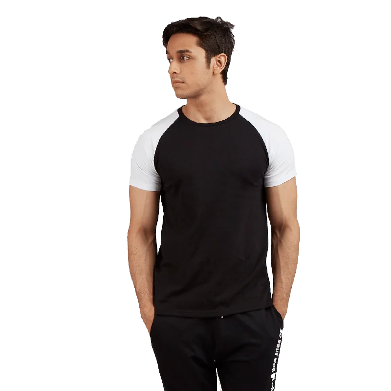 premium men’s short sleeve polo shirts -djbravo47 Men's Black -  Raglan Sleeve T-shirt