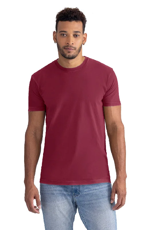 trendy men’s graphic short sleeve shirts -Next Level Mens Soft Wash Short Sleeve Crewneck T-Shirt - Cardinal Red