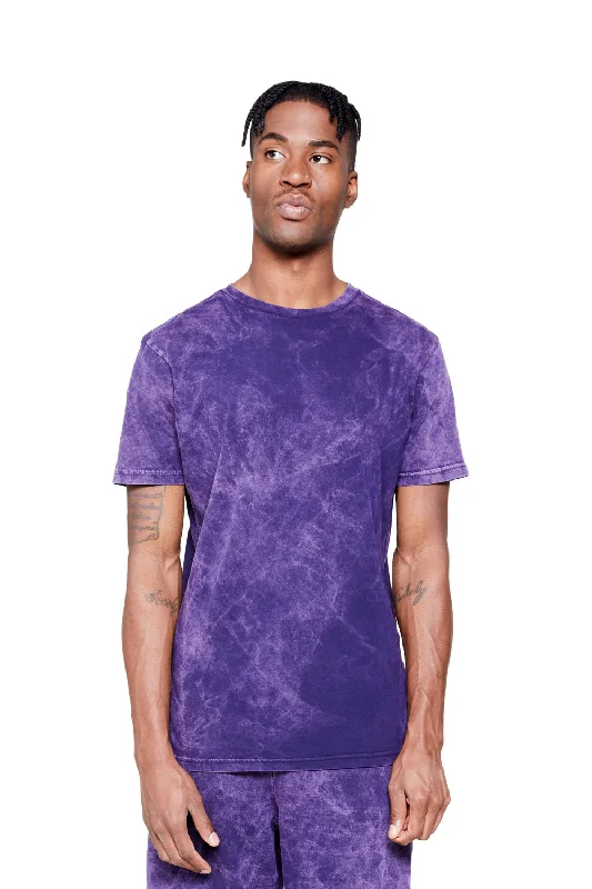 men’s short sleeve shirts with floral patterns -Lane Seven Mens Vintage Short Sleeve Crewneck T-Shirt - Cloud Purple