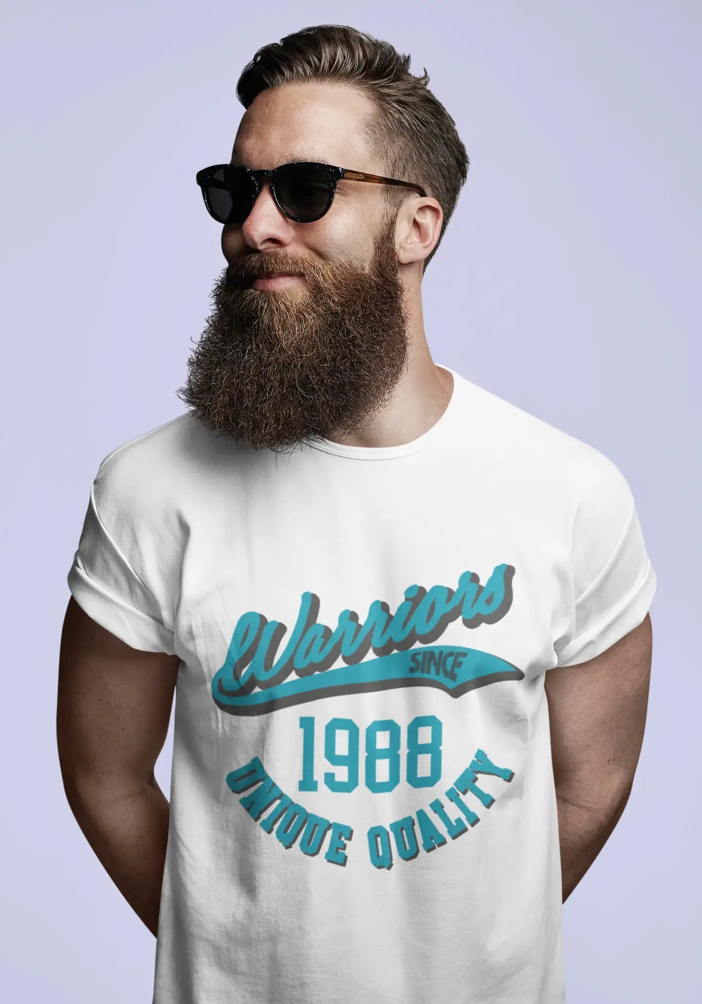 stylish summer short sleeve t-shirts for men -Men's Vintage Tee Shirt Graphic T shirt Warriors Since 1988 White