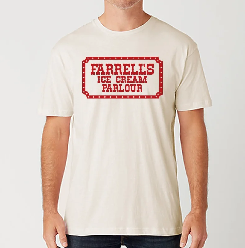 modern short sleeve shirts for men’s casual outings -Mens Farrell's Ice Cream Parlour T-shirt - Vintage White