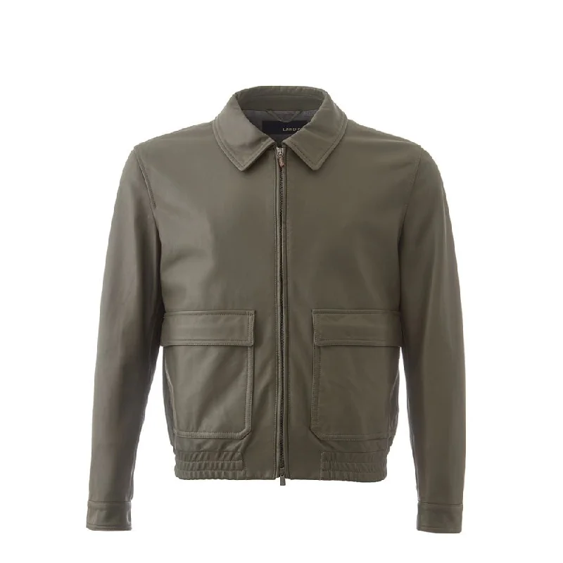 Men's snowboard jackets-Lardini  Leather Men's Jacket