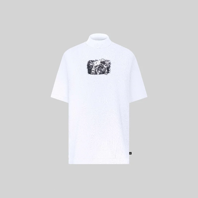 relaxed short sleeve t-shirts for men -ROUGE T-SHIRT OVERSIZE WHITE