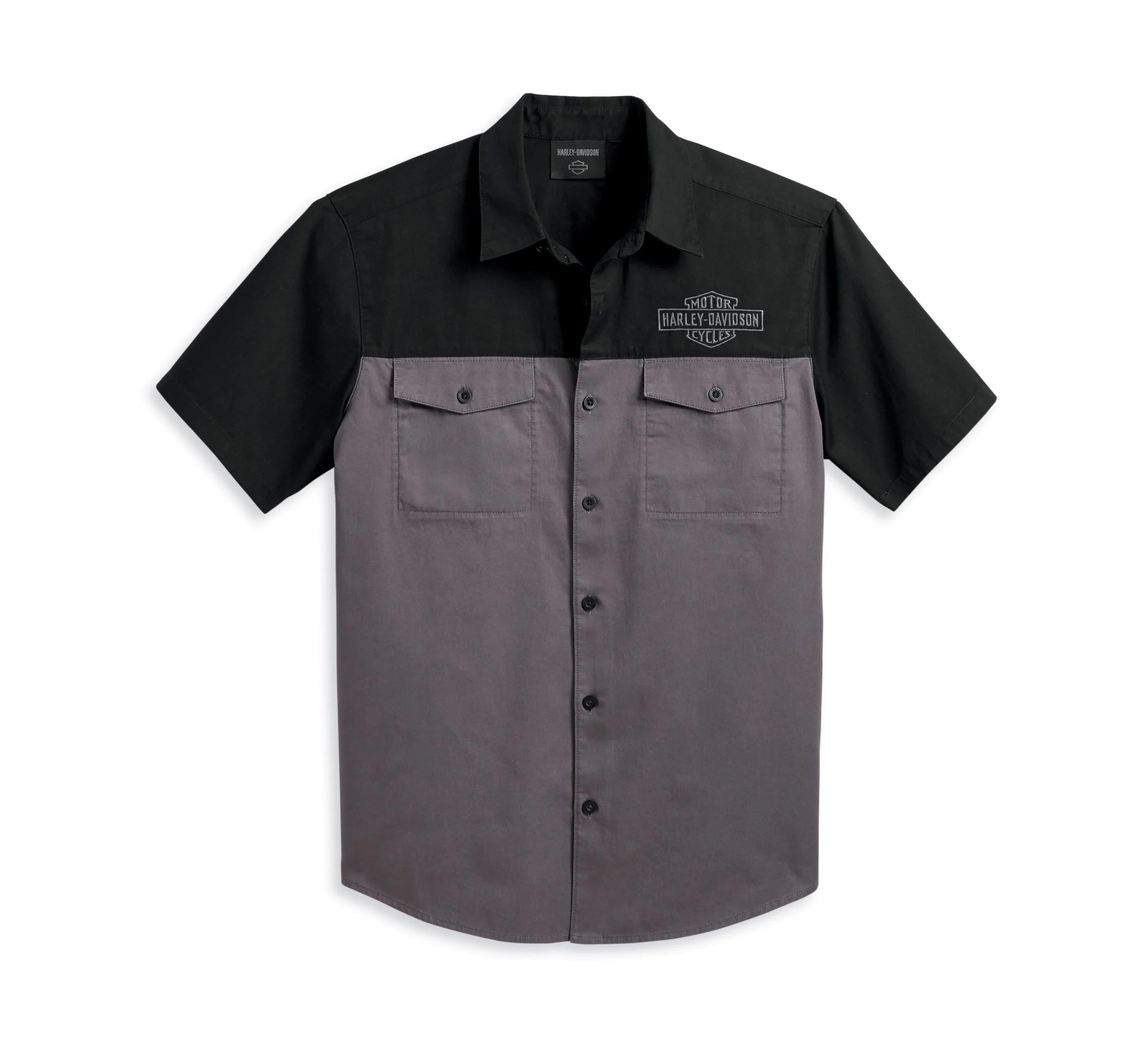 versatile short sleeve t-shirts for every day -Harley-Davidson Men's Staple Colorblock Shirt,  Black - 96152-23VM