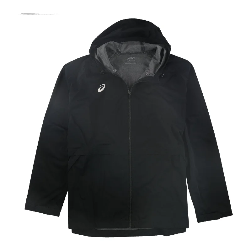 Men's grunge jackets-Asics Mens Team Rain Windbreaker Jacket