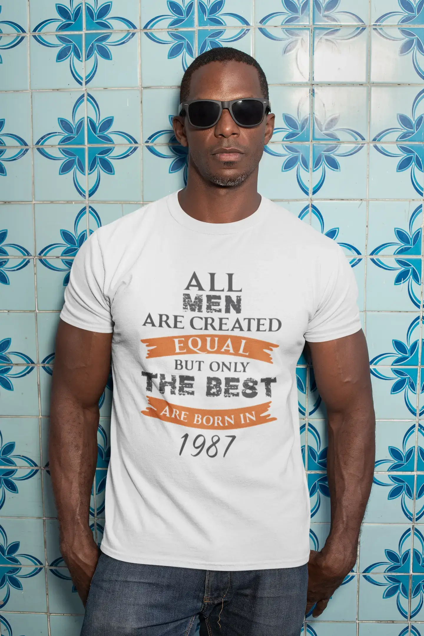 best casual short sleeve shirts for men -1987, Only the Best are Born in 1987 Men's T-shirt White Birthday Gift 00510