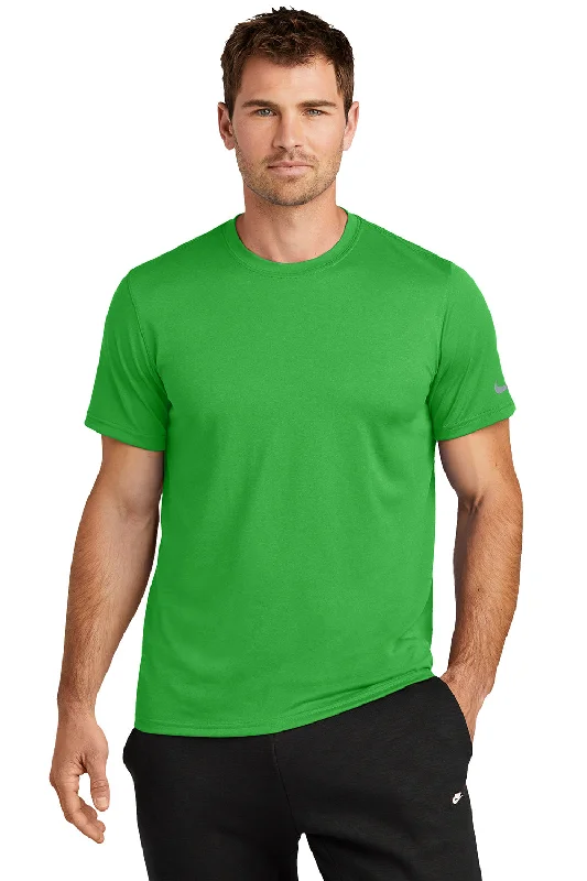 men’s cotton short sleeve shirts -Nike Mens rLegend Dri-Fit Moisture Wicking Short Sleeve Crewneck T-Shirt - Apple Green