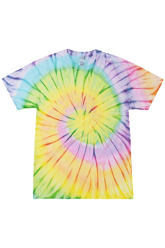 fashionable short sleeve shirts for summer -Tie-Dye Mens Short Sleeve Crewneck T-Shirt - Lollypop