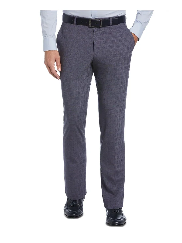 Men's pants with muted tones-Mens Formal Slim Dress Pants