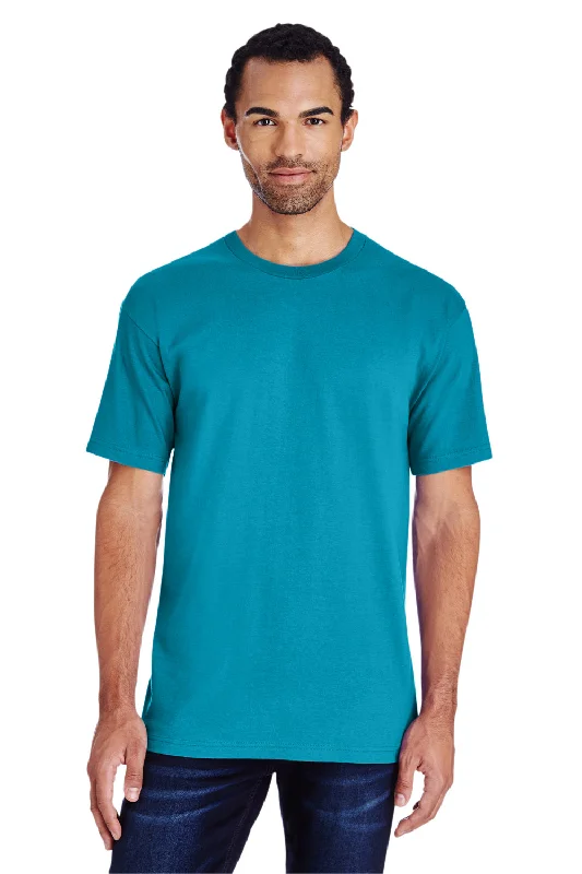 lightweight short sleeve t-shirts for men -Gildan Mens Hammer Short Sleeve Crewneck T-Shirt - Tropical Blue - Closeout