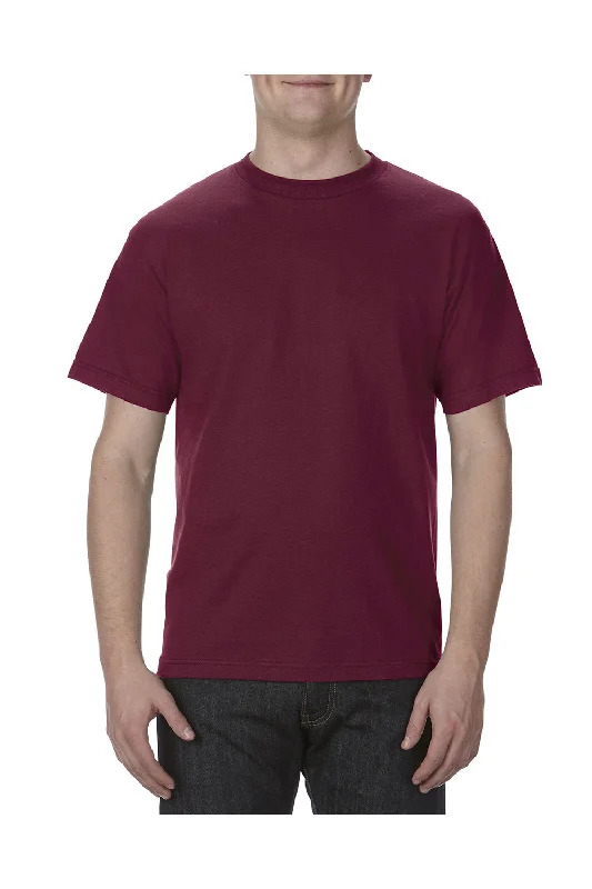 men’s short sleeve work shirts -American Apparel Mens Short Sleeve Crewneck T-Shirt - Burgundy