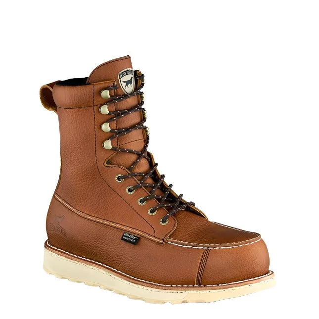 Men's pants custom fit-Wingshooter St Men’s 8’’ WP Leather Safety Toe Boot - Brown