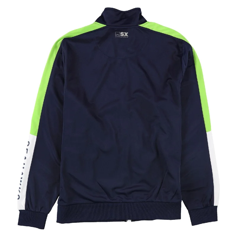 Men's compact jackets-G-III Sports Mens Seattle Seahawks Track Jacket, Blue, Large (Regular)