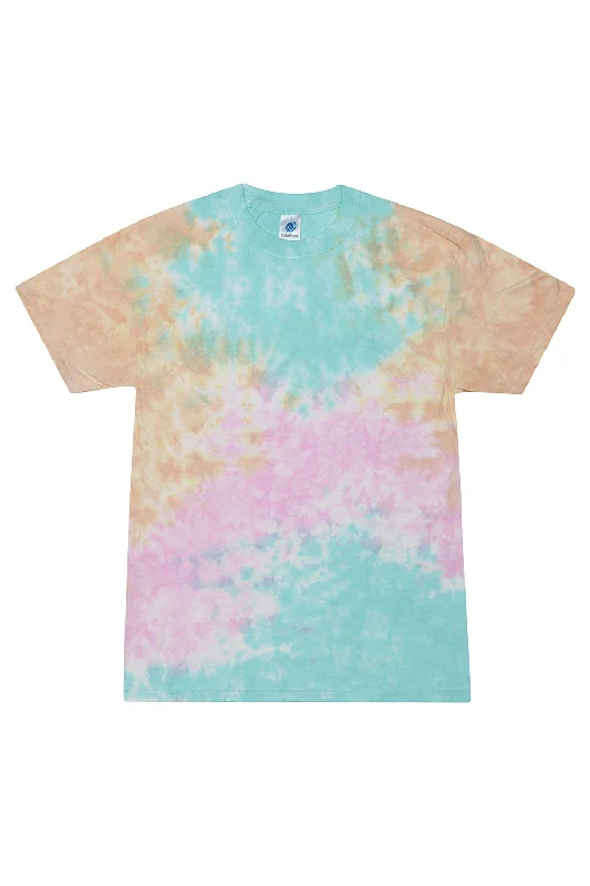 men’s regular fit short sleeve shirts -Tie-Dye Mens Short Sleeve Crewneck T-Shirt - Snow Cone