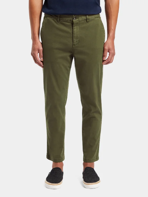 Men's pants for getaways-Drift garment-dyed stretch twill chinos