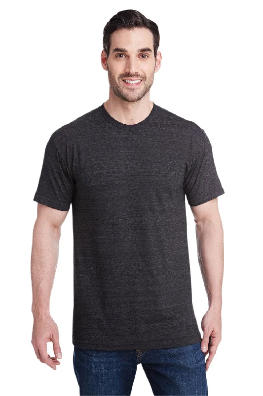 breathable and lightweight short sleeve t-shirts -Bayside Mens USA Made Short Sleeve Crewneck T-Shirt - Charcoal Grey