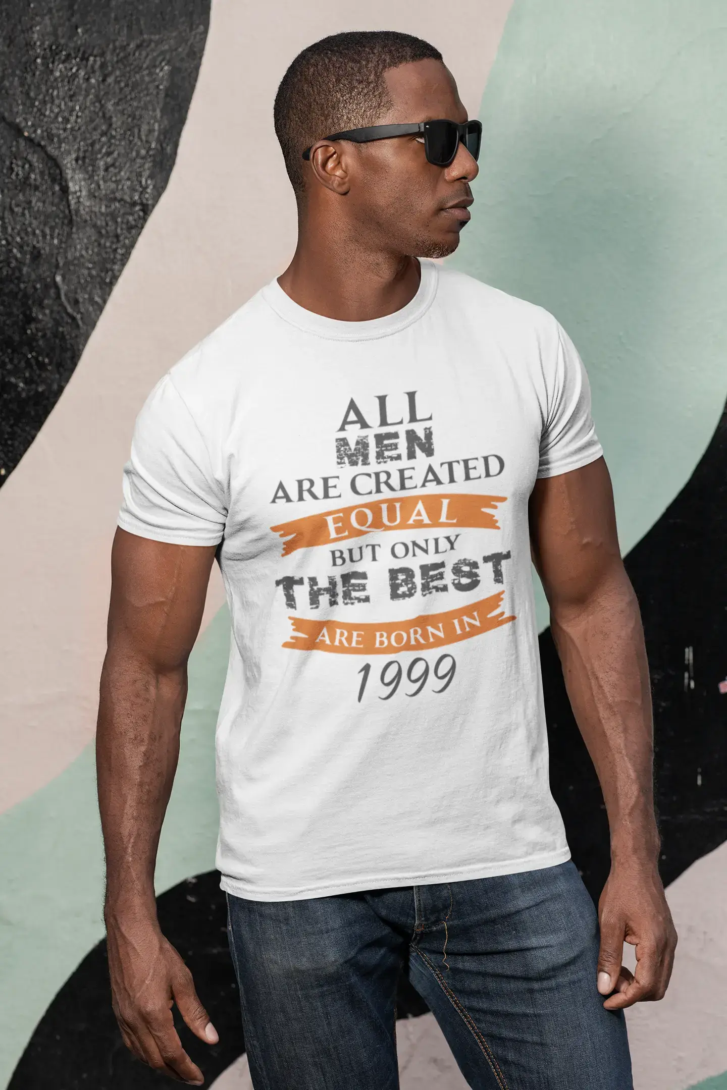 short sleeve shirts with modern patterns for men -1999, Only the Best are Born in 1999 Men's T-shirt White Birthday Gift 00510