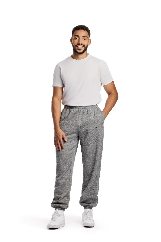 Men's pants for festive wear-Men’s premium fleece sweatpants in Granite