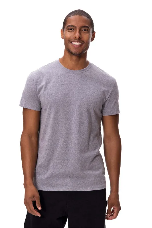 trendy short sleeve shirts for men’s wardrobe -Threadfast Apparel Mens Ultimate Short Sleeve Crewneck T-Shirt - Heather Grey