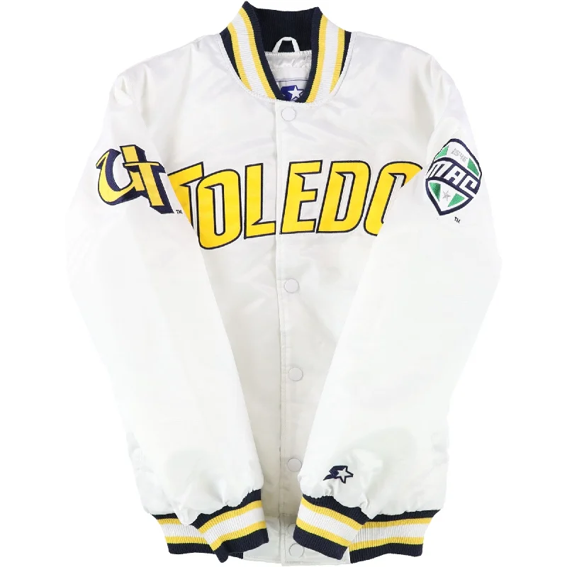 Men's black leather jackets-Starter Mens Toledo Rockets Varsity Jacket