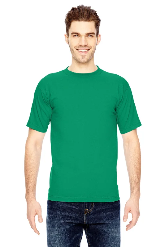 best-rated short sleeve shirts for men -Bayside Mens USA Made Short Sleeve Crewneck T-Shirt - Kelly Green