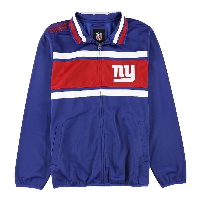 Men's printed jackets-NFL Mens NY Giants Track Jacket, Blue, Large (Regular)