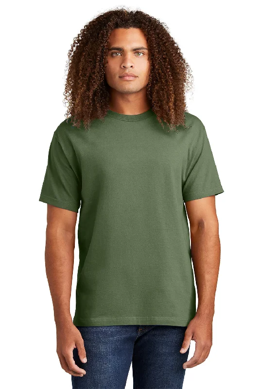 men’s classic short sleeve t-shirts -American Apparel Mens Short Sleeve Crewneck T-Shirt - Military Green