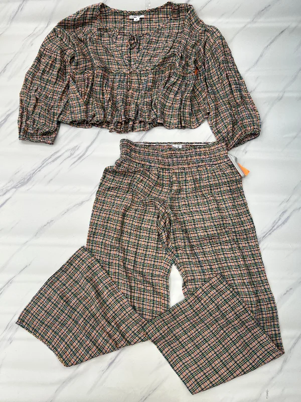 Men's pants for nature-Pants Set 2pc By Clothes Mentor In Plaid Pattern, Size: Xl