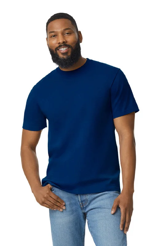 premium casual short sleeve t-shirts -Gildan Mens Softstyle Short Sleeve Crewneck T-Shirt - Navy Blue