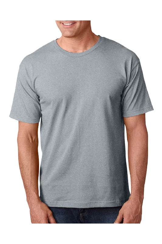 breathable and lightweight short sleeve shirts -Bayside Mens USA Made Short Sleeve Crewneck T-Shirt - Dark Ash Grey