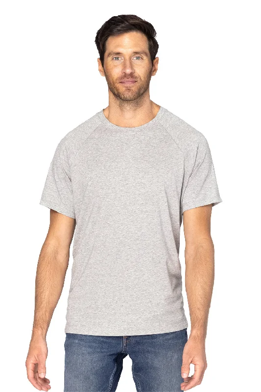 men’s short sleeve shirts with cool prints -Threadfast Apparel Mens Impact Short Sleeve Crewneck T-Shirt - Heather Grey