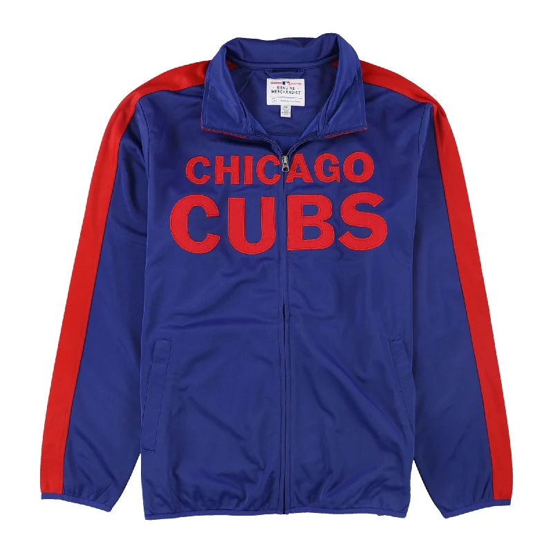 Men's business casual jackets-G-III Sports Mens Chicago Cubs Track Jacket, Blue, Large (Regular)