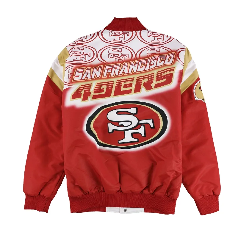 Men's pilot jackets-G-III Sports Mens San Francisco 49ERS Varsity Jacket, White, Large