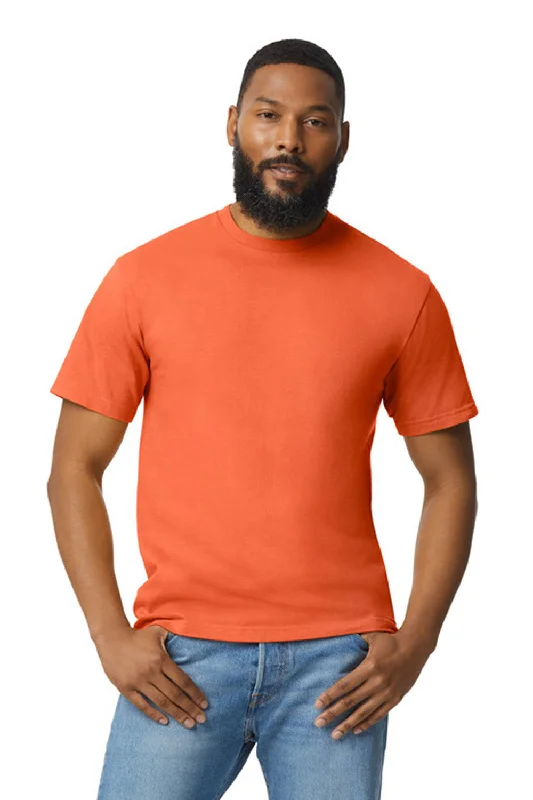 short sleeve t-shirts for travel wear for men -Gildan Mens Softstyle Short Sleeve Crewneck T-Shirt - Orange