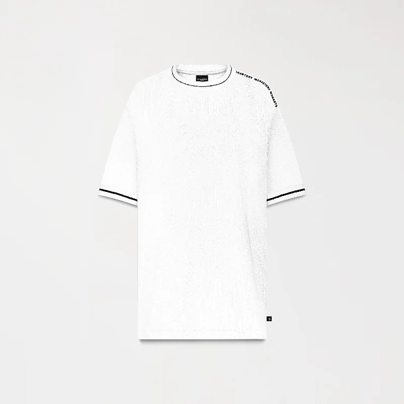 men’s vintage-style short sleeve shirts -CALTELBURY T-SHIRT OVERSIZED MEN WHITE