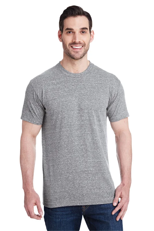 men’s printed short sleeve shirts for outdoor wear -Bayside Mens USA Made Short Sleeve Crewneck T-Shirt - Athletic Grey