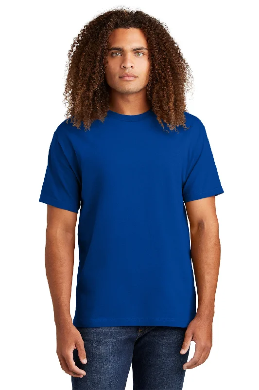 stylish summer short sleeve shirts for men -American Apparel Mens Short Sleeve Crewneck T-Shirt - Royal Blue