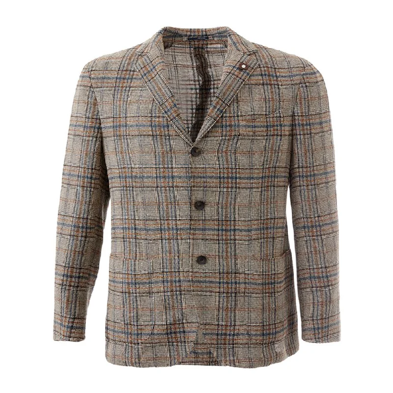 Men's everyday jackets-Lardini Lardini Elegant multi Linen Men's Jacket