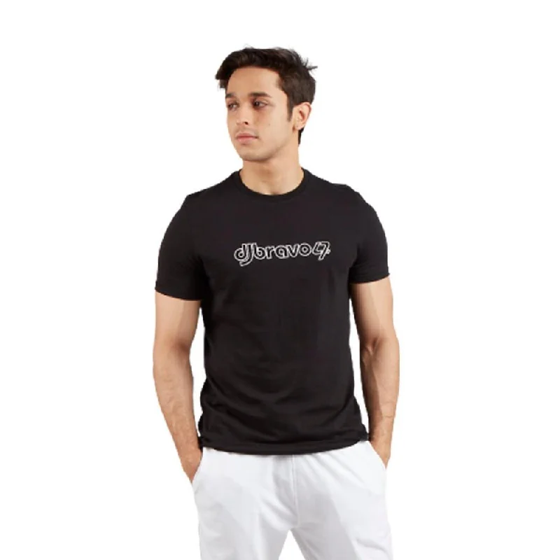 trendy men’s short sleeve t-shirts -djbravo47 Men's Black - AOP Printed T-shirt