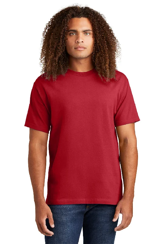 men’s v-neck short sleeve t-shirts -American Apparel Mens Short Sleeve Crewneck T-Shirt - Cardinal Red